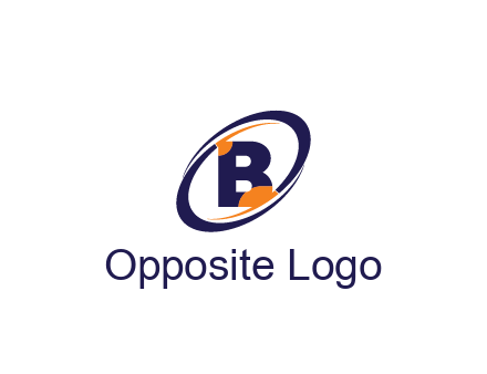 letter B in swoosh sports logo