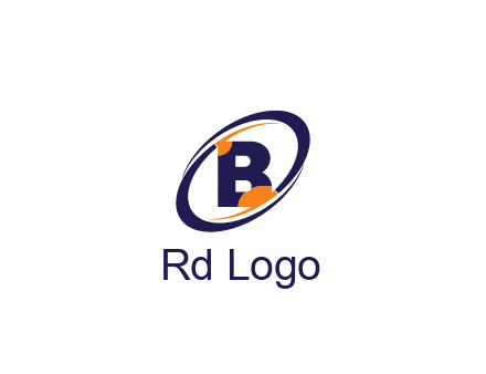 letter B in swoosh sports logo
