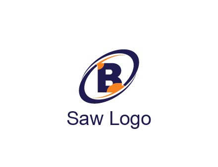 letter B in swoosh sports logo