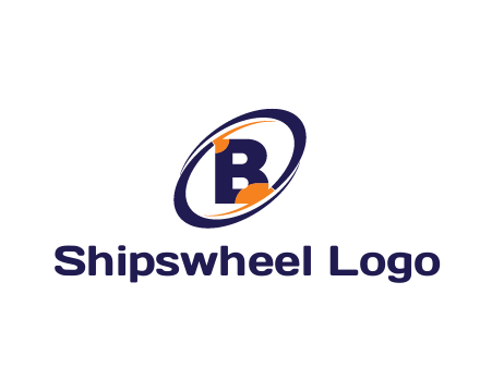 letter B in swoosh sports logo