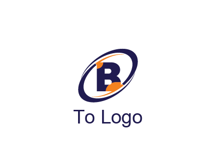 letter B in swoosh sports logo