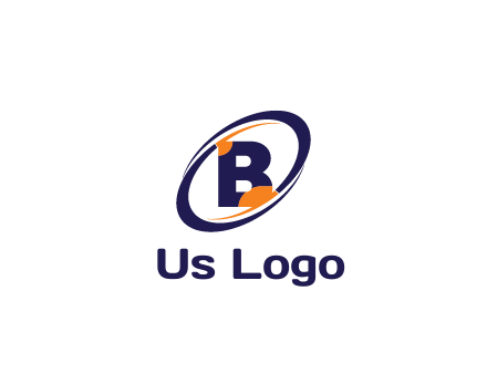 letter B in swoosh sports logo