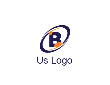 letter B in swoosh sports logo