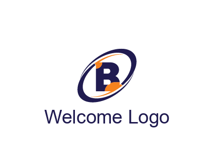 letter B in swoosh sports logo