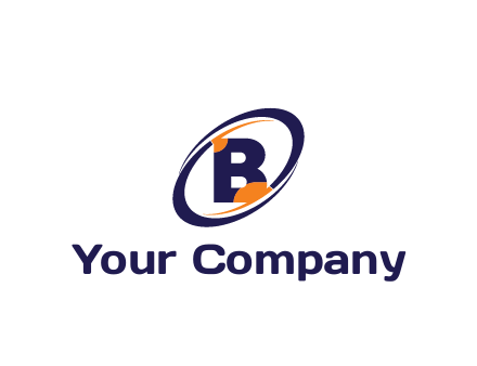 letter B in swoosh sports logo