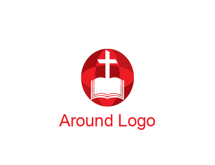 cross and book religious logo