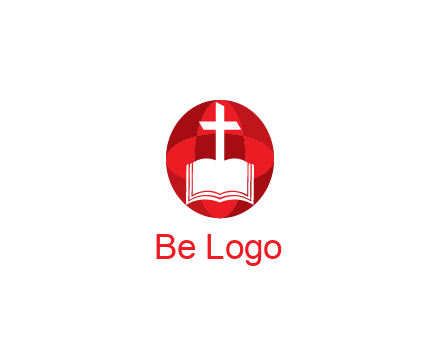 cross and book religious logo