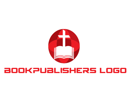 cross and book religious logo