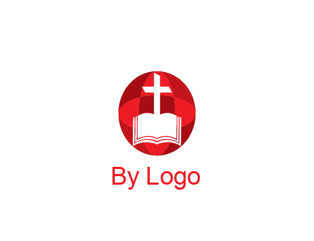 cross and book religious logo