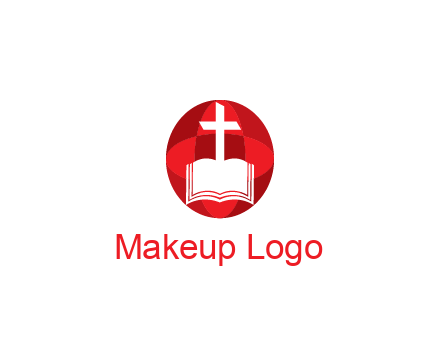 cross and book religious logo