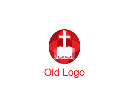 cross and book religious logo