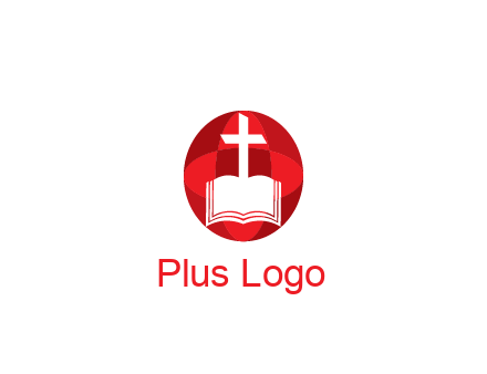cross and book religious logo
