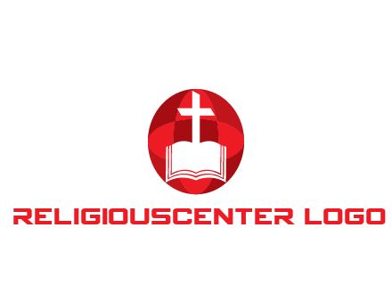 cross and book religious logo