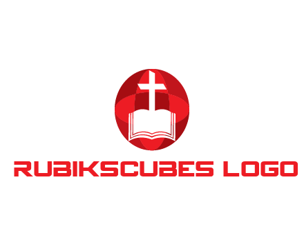 cross and book religious logo