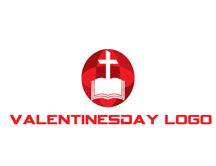 cross and book religious logo