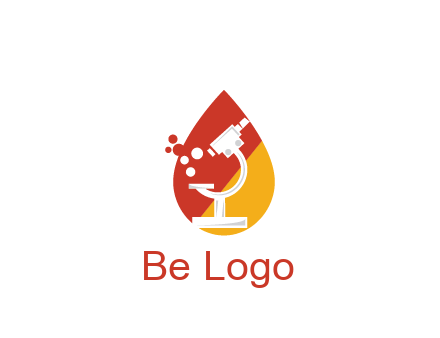 microscope in drop health logo