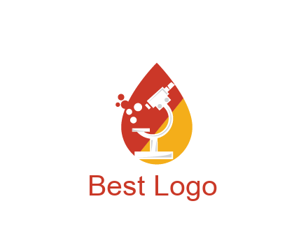 microscope in drop health logo