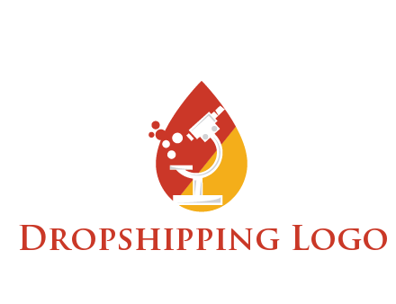 microscope in drop health logo