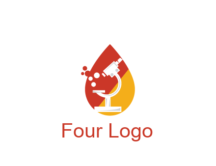 microscope in drop health logo