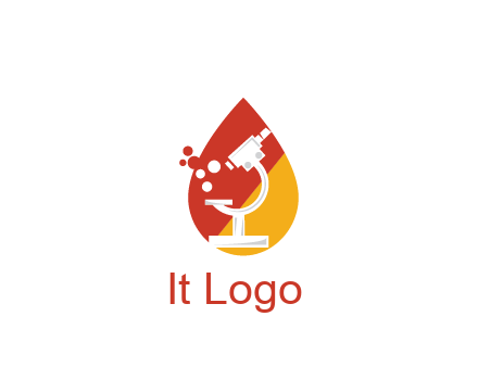 microscope in drop health logo