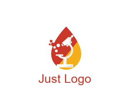 microscope in drop health logo