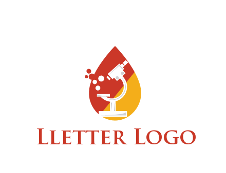 microscope in drop health logo