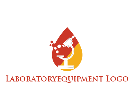 microscope in drop health logo