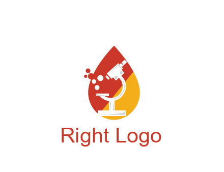 microscope in drop health logo