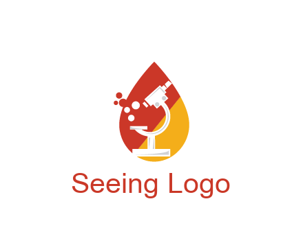 microscope in drop health logo