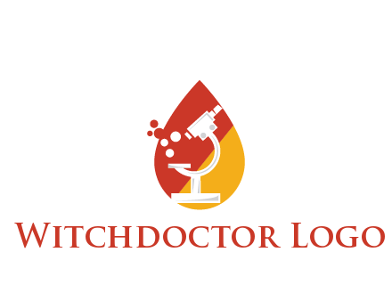 microscope in drop health logo