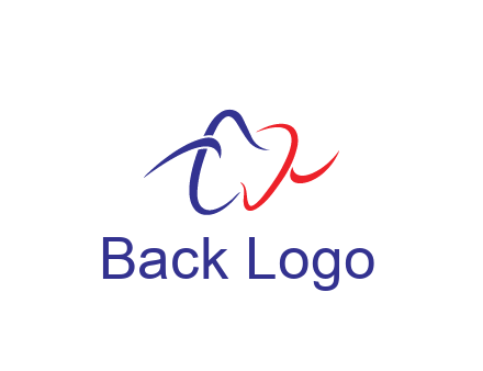 line art teeth dental logo