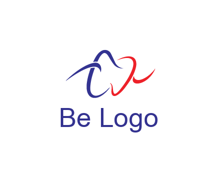 line art teeth dental logo