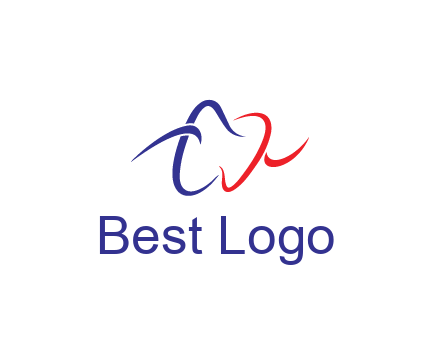 line art teeth dental logo