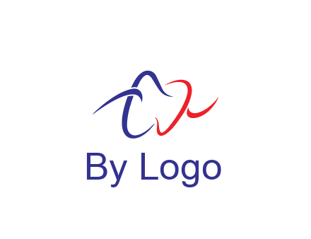 line art teeth dental logo