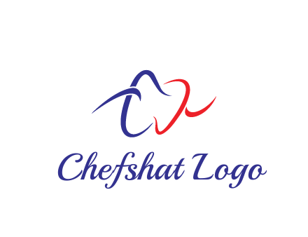 line art teeth dental logo