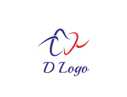 line art teeth dental logo