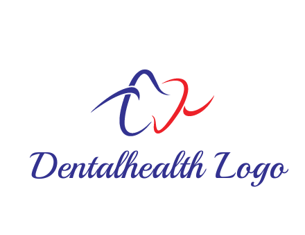 line art teeth dental logo