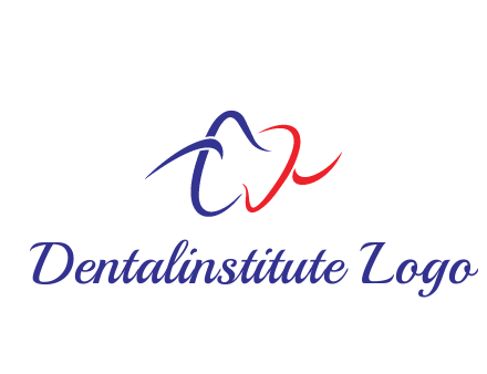 line art teeth dental logo