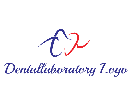 line art teeth dental logo