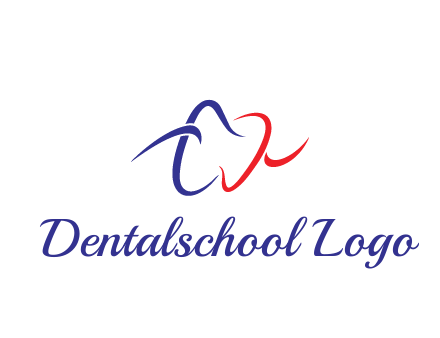 line art teeth dental logo