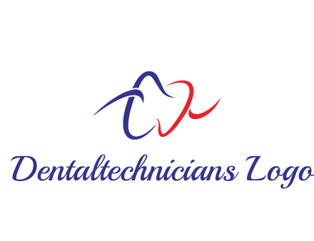 line art teeth dental logo
