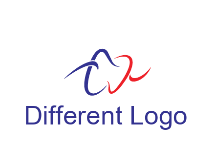 line art teeth dental logo