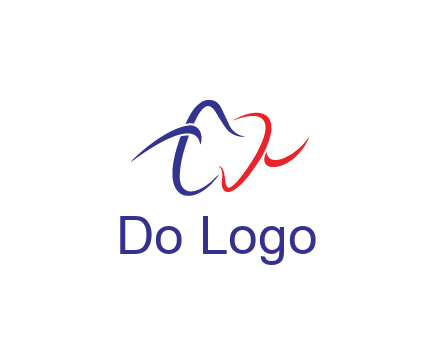 line art teeth dental logo