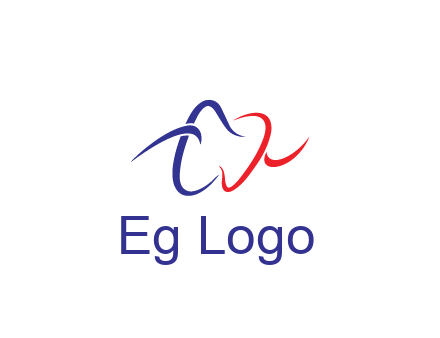 line art teeth dental logo