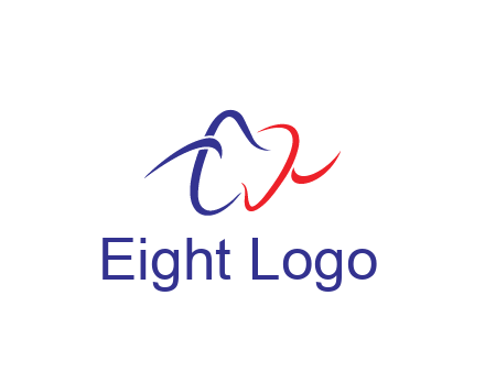line art teeth dental logo