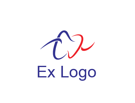 line art teeth dental logo