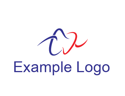line art teeth dental logo