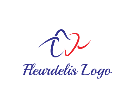 line art teeth dental logo