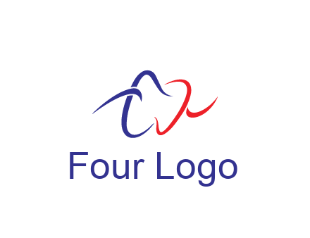 line art teeth dental logo