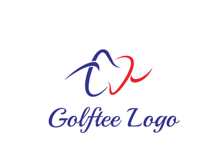 line art teeth dental logo
